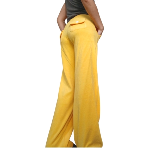 Victoria's Secret Y2K Terry Cloth Yellow 3 Piece Track Suit M - Picture 2 of 6